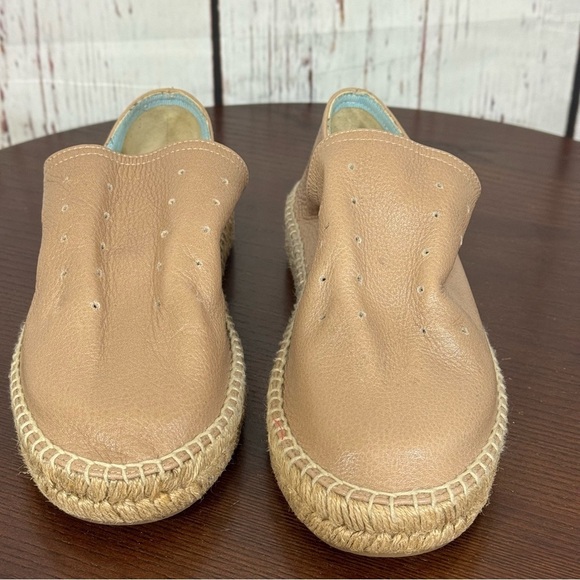 Rag & Bone New York Tan Slouchy Leather & Espadrilles Loafer Flat women’s 7 EUC - Picture 15 of 16